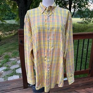 Ralph Lauren Plaid Blake 100% Cotton Button Down Mens Shirt